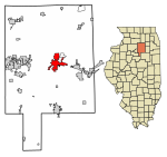 LaSalle County Illinois Incorporated and Unincorporated areas Ottawa Highlighted